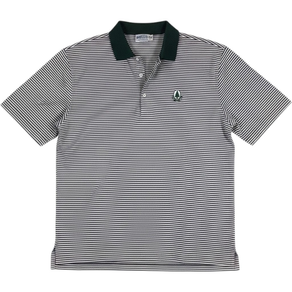 Fairway & Greene Mens XL Striped Polo Shirt Navy White Mercerized Cotton Golf